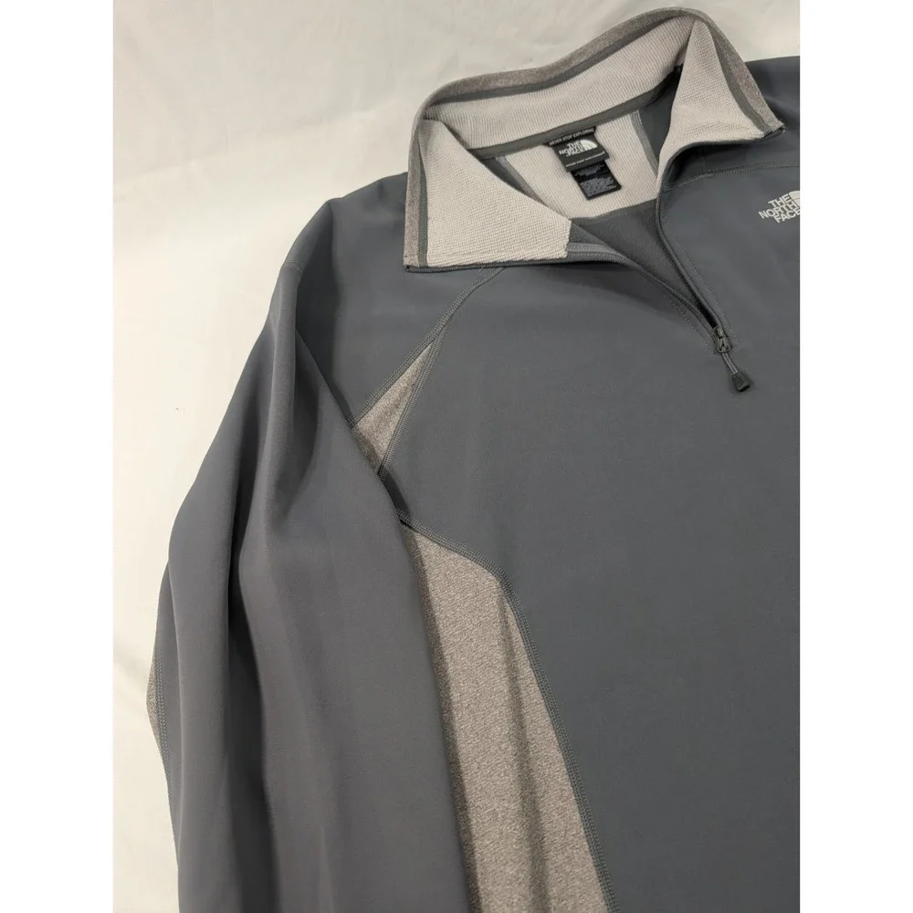 The North Face Men's XL Concavo 1/4 Zip Hybrid Jacket‎ Grey Flashdry